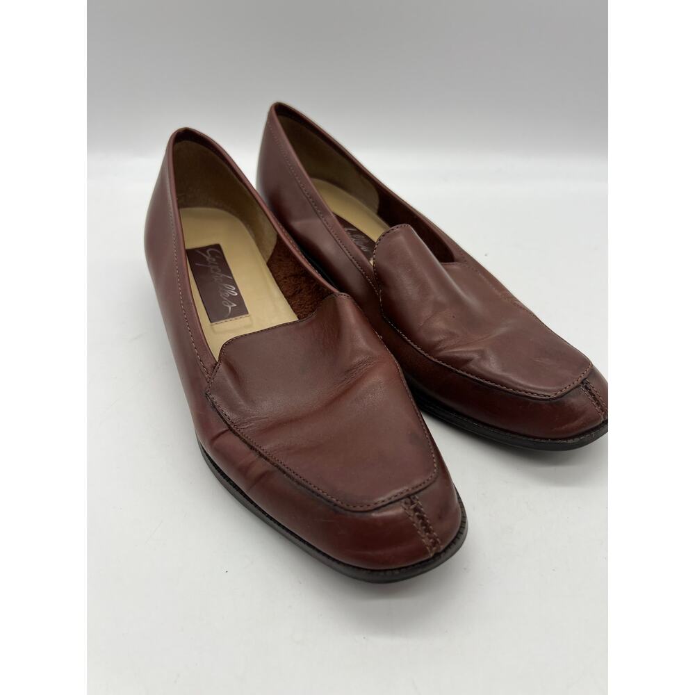 Seychelles Brown Leather Loafer Heels‎ Made in Brazil Women’s 9M